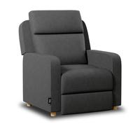 Nalui - Fauteuil Relax Salon Manuel (77x87x95cm) avec Repose-Pied et Structure Renforcée, Supporte jusqu'à 150kg. Fauteuil Inclinable 160º, Rembourré en Tissu | Gris Anthracite