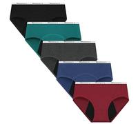 Nalwort Lot de 5 Culottes menstruelles en Coton pour Femme, Couleur-01, Small