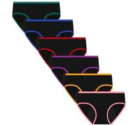 Nalwort Lot de 6 Culottes de Protection étanches en Coton pour Adolescentes, Multicolore 3., 12-14 Ans