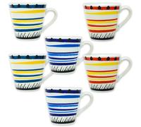 NAMAI - Lot de 6 tasses à café - Porcelaine - Passe au lave-vaisselle et au micro-ondes - 50 ml - tasses à café - tasses à café - tasses à café - tasses à café - tasses à café - tasses à café