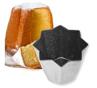 NAMAI Moule Pandoro, moule Pandoro 1 kg, aluminium, moule pour Pandoro antiadhésif, revêtement élégant effet pierre, fabriqué en Italie,