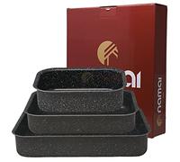 NAMAI Plat Four - Set 3 Pièces - Plat à Gratin - Adapté Aux Lave-vaisselle - Aluminium (set 1)