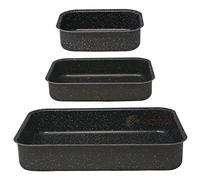 NAMAI Plat Four - Set 3 Pièces - Plat à Gratin - Adapté Aux Lave-vaisselle - Aluminium (set 2)