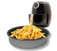 NAMAI - Plat Pour Air Fryer 18CM, Adapté au Lave-Vaisselle, Aluminium, Accessoires Air Fryer, Plat Air Fryer, Moule Air Fryer, Accessoire Air Fryer (18CM)