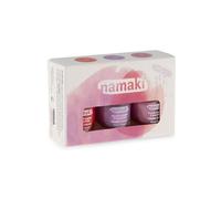 Namaki Set de vernis à ongles Morello Cerise mauve rose pailleté