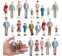 Namalu 14 Figurines de Personnes Miniatures à l'Échelle 1:25 Figurines Architecturales en Plastique Personnes de Maison de Poupée Mini Personnes Debout et Assises Peintes pour Scènes Miniatures