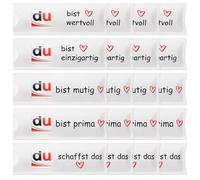 Namalu 20 Cadeaux Inspirants Boîtes-Cadeaux de Chocolat en Feutre Du Schaffst Das Cadeau d'Emballage Compatible avec Duplo pour Porte-Bonheur Test Graduation Diplômé Remerciement, sans Chocolat