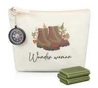 Namalu 4 Pcs Cadeaux de Randonnée Coussin de Siège Pliable et Imperméable Boussole Sac Suspendu en Toile Poncho de Pluie Accessoires de Randonnée pour Femme Parfaits pour Pique-Niques(Vert)