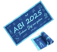 Namalu ABI 2025 Cadeau Serviettes de Bain Serviette Abitur 2025 Serviettes de Plage Serviette de Bain pour Voyage de Fin d'Études, Fête d'anniversaire, Natation(Bleu Foncé,Style Académique)