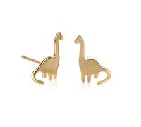 Namana Boucles d'Oreilles Or en Dinosaure en Argent 925 Plaque Or, Boucles d'Oreilles Dinosaure pour Femme, Enfant et Jeune Fille en Motif de Dinosaures, Bijoux Or pour Femme avec Ecrin Cadeau