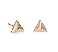Namana Boucles d'Oreilles pour Enfant et Femme Triangle, Petites Boucles d'Oreilles en Argent 925 plaque Or Rose pour Femme et Fille, Petites Pointes d'Oreilles Simple en Or Rose