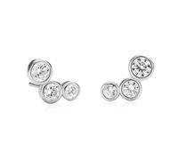 Namana Boucles d'Oreilles pour Femme en Ear Climber, Boucles d'Oreilles en Grimpeur en Argent 925 pour Femme et Fille avec Pierres en Zirconia, Petites Boucles d'Oreilles Argent en Grimpeurs