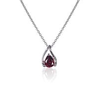 namana Collier Pendentif en Argent Sterling 925 avec une Pierre Naturelle, Collier Argent avec une Pierre Semi-Précieuse pour Femme et Fille, avec Topaze Bleue, Amethyste, Citrine, Peridot ou Grenat