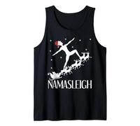 Namasleigh Drôle Yoga Noël Yogi Workout Advent Débardeur, Homme, Noir, XXL