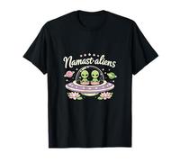Namast-Aliens Mignon UFO Méditation Alien Pun T-Shirt