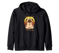 Namastay Home with My Pug Yoga Lotus Pose Chien Meme Sweat à Capuche