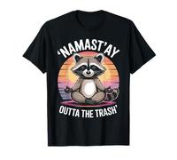 Namast'ay Outta The Trash Yoga Raton laveur Méditation drôle T-Shirt