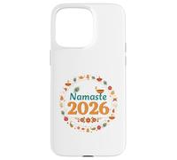 Namaste 2026 Design de célébration des expatriés Indiens Coque pour iPhone 15 Pro Max