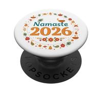 Namaste 2026 Design de célébration des expatriés Indiens PopSockets PopGrip Adhésif