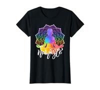 Namaste Aquarelle Arc-en-ciel Mandala Chakra méditation Yoga T-Shirt