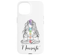 Namaste Chakra Méditation Yogi Mudra Lotus Cadeau Yoga Coque pour iPhone 15