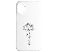 Namaste Lotus Flowers Yoga Méditation Idée Cadeau Coque pour iPhone 16 Plus
