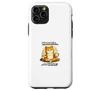 Namaste ou Café Chat Amusant Yoga Humour Coque pour iPhone 11 Pro