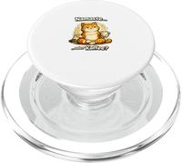Namaste ou Café Chat Amusant Yoga Humour PopSockets PopGrip pour MagSafe