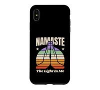 Namaste The Light in Me Yoga méditation rétro Coque pour iPhone XS Max