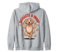 Namaste & Woof Panneau de Paix avec Motif Chien de Yoga Sweat à Capuche
