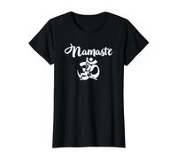 Namaste Yogi Ohm Om Cadeau pour Enseignant T-Shirt Graphique avec Valeur, Femme, Noir, L