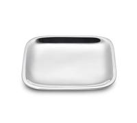nambe Plateau carré d'accentuation - 15,2 cm | Passe au four pour servir des aliments pour les fêtes | Plateau de service de 27,9 cm pour steak, apéritifs ou dinde | Fabriqué en alliage de métal