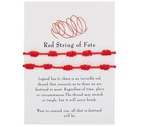 NAMCHE 2 Pièces Bracelet Kabbalah Fil Rouge, Amulette, Porte-Bonheur, Bonne Chance