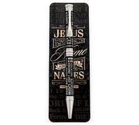 Name Above All Names Stylo à bille en métal Argenté et noir 12,7 cm