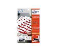 Name Badges Printable inserts - Blanc - 40 x 75 mm - 190 g/m² - 240 carte(s) (20 feuille(s) x 12 cartes pour badges