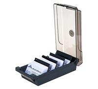 Name Card Box Business Card Holder For Desk With Dividers And Index Tabs For Men And Wowen(500 Cards Capacity) Maiju
