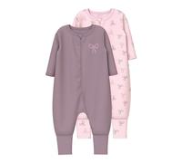 Name it baby Nbfnightsuit 2P Zip Ff Pink Bow Noos (lot de 2) pour femme, Rose barely, 74