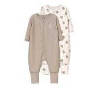 Name it baby Nbnnightsuit 2P Zip FF Jet Bear Noos (Pack de 2) Unisexe-Adulte, Jet Stream, 98