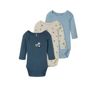 NAME IT Barboteuse / body beige / marine / bleu clair / blanc, Taille 80