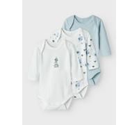 NAME IT Barboteuse / body bleu clair / vert clair / blanc, Taille 92