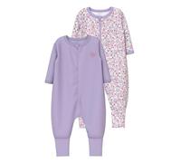 NAME IT Bébé Fille Nbfnightsuit 2p Zip FF Petit Flower Noos Foot, Pastel Lilac, 92 EU