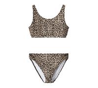 NAME IT Bikini 'NKFZAnimal' brun foncé / taupe / noir, Taille 146-152