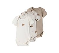 Name It Body à Manches Courtes Pumice Bear 3 Unités
