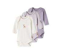 Name It Body à Manches Longues Body Lilac Marble Deer 3 Unités
