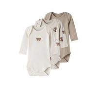 Name It Body à Manches Longues Pumice Bear 3 Unités