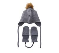 NAME IT Bonnet 'NBMWUPPO' caramel / gris chiné, Taille 44-47