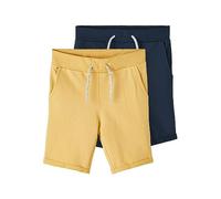 NAME IT NKMVERMO 2P Long SWE Shorts UNB F Noos, Ocre, 128 cm Garçon