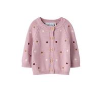 NAME IT Cardigan 'NBFTIFLOW' sépia / éosine / lie de vin / blanc, Taille 68