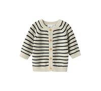 NAME IT Cardigan 'NBMMast' noir / blanc cassé, Taille 68