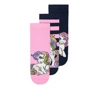 NAME IT Chaussettes bleu marine / jaune / rose / blanc, Taille 25-27